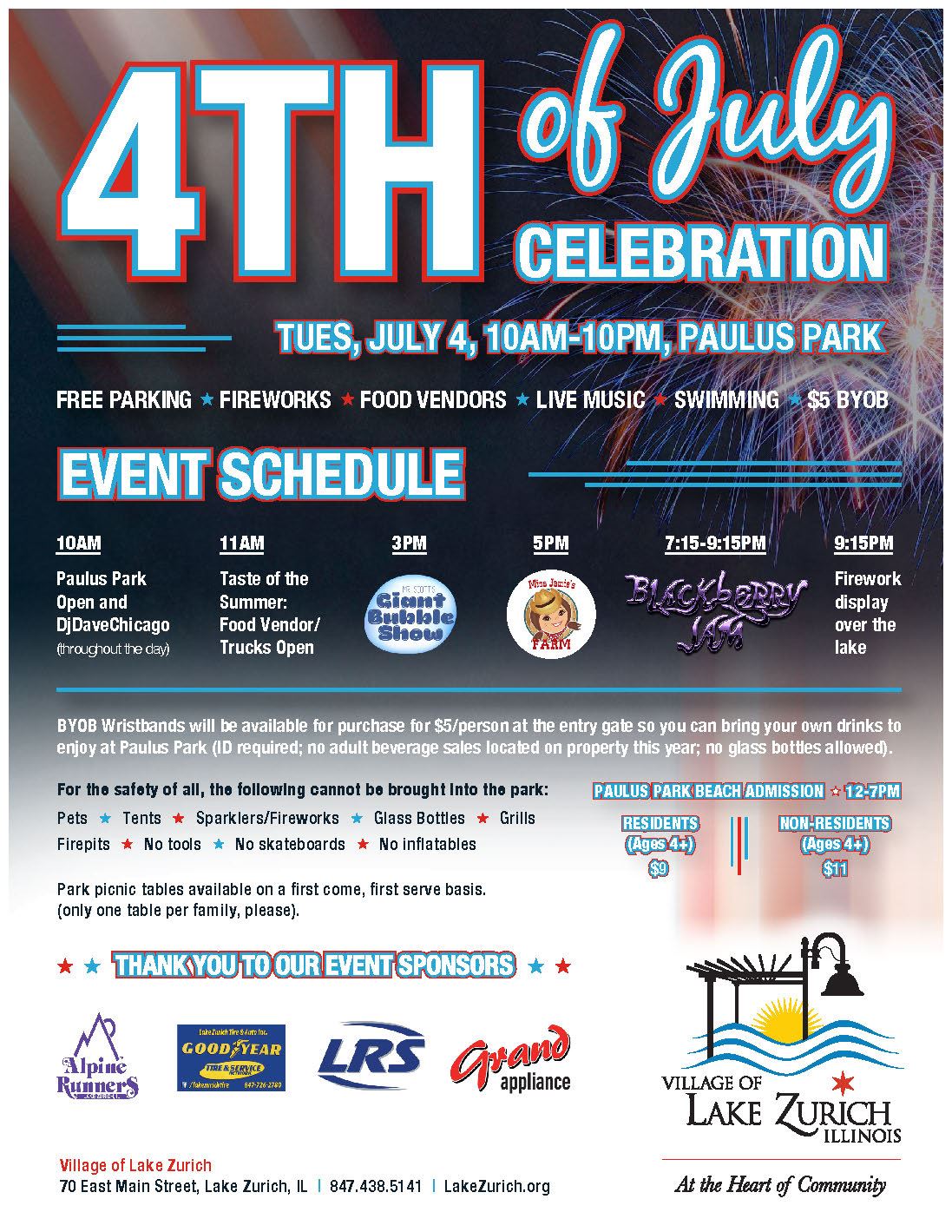 2025 Fourth of July Flyer