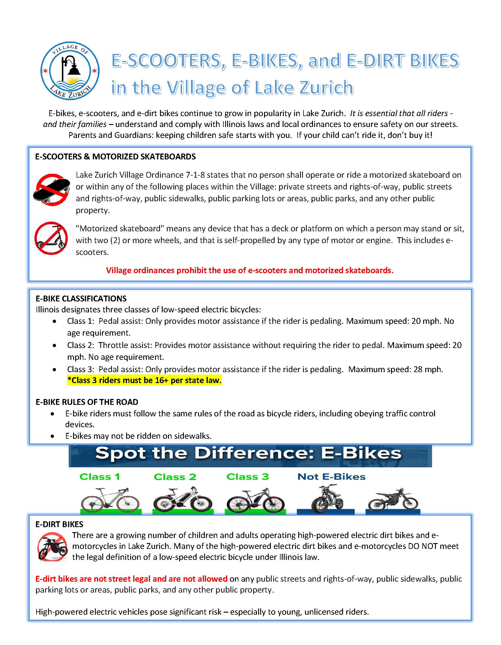 LZ e bike e scooter e dirt bike fact sheet V4