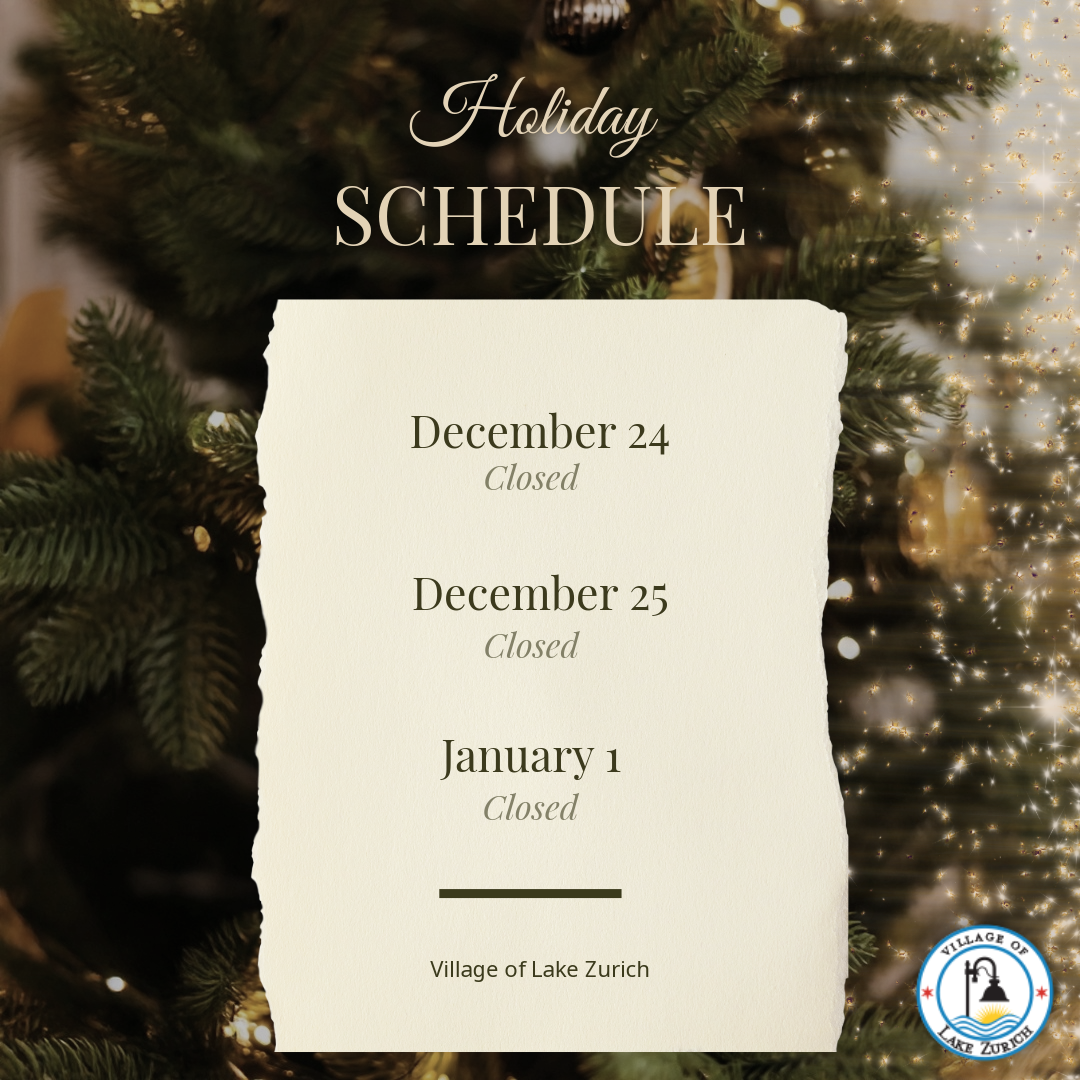 Holiday Schedule